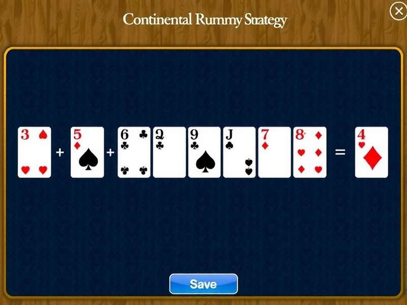 Advanced rummy strategies visualization Continental Rummy Sage strategy guide showing card combinations